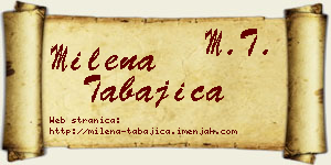 Milena Tabajica vizit kartica